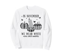 Men Women in November We Wear White Lung Cancer Awareness Felpa