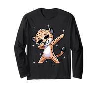 Men Women Kids Cool Cheetah Dabbing Animals Wildlife Parties Maglia a Manica