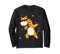 Men Women Kids Cool Giraffe Dabbing Animals Wildlife Parties Maglia a Manica