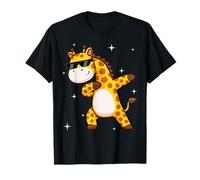 Men Women Kids Cool Giraffe Dabbing Animals Wildlife Parties Maglietta
