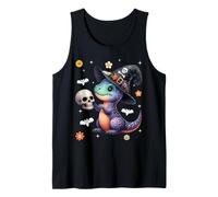 Men Women Kids Dinosaur Spooky Halloween Trendy Groovy Retro Canotta