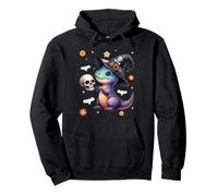 Men Women Kids Dinosaur Spooky Halloween Trendy Groovy Retro Felpa con Cappuccio