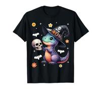 Men Women Kids Dinosaur Spooky Halloween Trendy Groovy Retro Maglietta