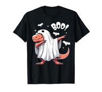 Men Women Kids Funny Dabbing Dinosaur Spooky Halloween Boo Maglietta