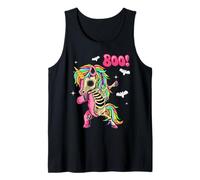 Men Women Kids Funny Dabbing Unicorn Boo Spooky Halloween Canotta