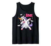 Men Women Kids Funny Dabbing Unicorn Boo Spooky Halloween Canotta