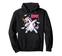 Men Women Kids Funny Dabbing Unicorn Boo Spooky Halloween Felpa con Cappuccio