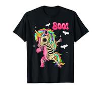 Men Women Kids Funny Dabbing Unicorn Boo Spooky Halloween Maglietta