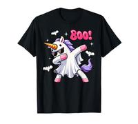 Men Women Kids Funny Dabbing Unicorn Boo Spooky Halloween Maglietta