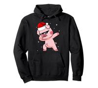 Men Women Kids Funny Pig Dabbing Animals Wildlife Christmas Felpa con Cappuccio