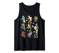 Men Women Kids Skeleton Zombies Funny Boo Spooky Halloween Canotta