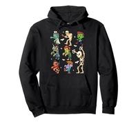 Men Women Kids Skeleton Zombies Funny Boo Spooky Halloween Felpa con Cappuccio