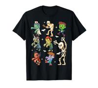 Men Women Kids Skeleton Zombies Funny Boo Spooky Halloween Maglietta