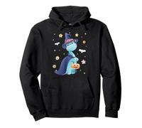 Men Women Kids Trendy Groovy Retro Dinosaur Spooky Halloween Felpa con Cappuccio
