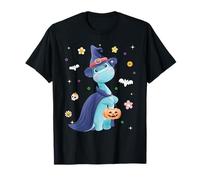 Men Women Kids Trendy Groovy Retro Dinosaur Spooky Halloween Maglietta