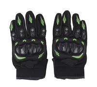 Men Women Motorcycle Riding Gloves Compatible Breathable Polyester Mesh Slip Palm Grip Outdoor Sports Gloves for Climbing Racing with Stainless Steel Vent Design and Green Size