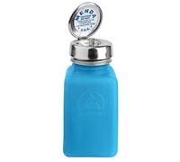 Mena 35285 Pure Touch - Dispenser per liquidi, in acciaio INOX, con pompa quadrata ESD, 177 ml, in polietilene ad alta densità, colore: blu