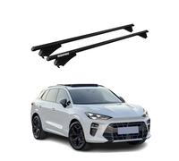 Menabo Barre Portatutto Base Compatibili con Cupra Terramar 2024-2026 Alluminio 75kg Nero 2tlg Geschlossene Rail per Portabici, Dachboxen, Portasci Bloccabile