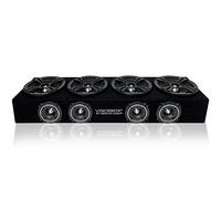 Menace Audio Voicebox® MA-VB6525-4S - Recinzione audio midrange per auto, 4 x 6,5, 2000 Watt, colore: Argento