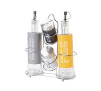 Menage 5 Pezzi in Vetro con Stand in Metallo VdE Tivoli 1996 Spqr