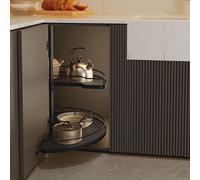 Menage Confort 00071 Vassoio per Angolo Cottura, Melammina, Acciaio Cromato