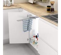 Menage Confort Supporto estraibile in alluminio per panni e asciugamani - Portasciugamani estraibile - Appendino asciugamani e panni da cucina, 465