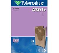 Menalux 4301 P, 3 Sacchetti per aspirapolveri Alaska e De'Longhi