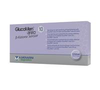 Menarini Diagnostics Strisce per test Chetonemia GlucoMen Areo β-Ketone - Test dei Chetoni nel Sangue, Risultato Istantaneo (Confezione da 10 Strisce GlucoMen Areo β-Ketone)