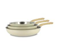 MENASTYL - Set 3 padelle easynox 20/24/28 cm in acciaio inox e alluminio ecume - 6014245