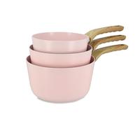 MENASTYL - Set di 3 pentole colorama in alluminio riciclato rosa induzione - 6014241