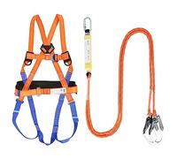 MENAYODA Cintura di sicurezza anticaduta a 5 punti, con corda di sicurezza, tampone per arrampicata, alpinismo, servizio di soccorso