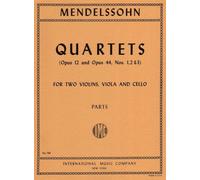 Mendelssohn, Felix - Four Celebrated Quartets, Op. 12 and 44 - Two Violins, Viola, and Cello