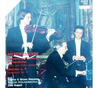 MENDELSSOHN: PIANO AND VIOLIN CONCERTO & SYMPHONY NO. 9 - FRANCO & BRUNO MEZZENA / HAYDN PHILHARMONIA / EZIO TOJATTI - NUOVA ERA 1987