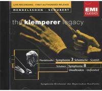 Mendelssohn - Sinfonia N. 3 - Schubert Sinfonia N. 8 / Otto Klemperer - CD