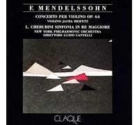 Mendelssohn - Violin Concerto (HEIFETZ, 14/MARCH 1954) & CHERUBINI SYMPHONY (21/MARCH 1954) - NEW YORK PHILHARMONIC / GUIDO CANTELLI - CLAQUE - MELODRAM