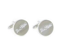 MENDEPOT Gemelli rotondi color argento spazzolato ITS A Match con scatola