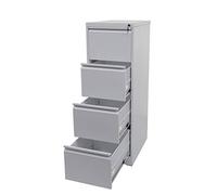 Mendler Armadietto classificatore 4 cassetti Formato Legal HWC-H16 Acciaio 62x46x134cm Grigio