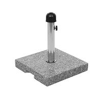 Mendler Base piede ombrellone quadrata HWC-F92 granito marmorizzato 23kg grigio