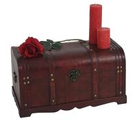Mendler Baule forziere Valencia decorativo legno bordi arrotondati 29x57x30cm versione L