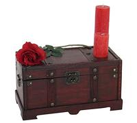 Mendler Baule forziere Valencia decorativo legno bordi quadrati 23x46x24cm versione M