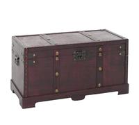 Mendler Baule forziere Valencia decorativo legno bordi quadrati 29x57x30cm versione L