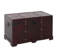 Mendler Baule forziere Valencia decorativo legno bordi quadrati 38x67x39cm versione XL