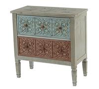 Mendler Como cassettiera Shabby Vintage Legno Stile Spagnolo Modello Aveiro 40x79x80cm