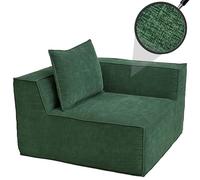 Mendler Elemento angolare/modulo divano HWC-O54, poltrona lounge imbottita, stoffa/tessuto (300 g/m²) 63x97x97cm - verde