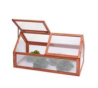 Mendler Mini Serra HWC-J45 Giardino Balcone Coperchio apribile Legno 108x57x54cm Naturale