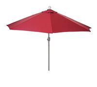 Mendler Ombrellone da parete balcone salvaspazio mezzaluna semicircolare Parla - 135x260x252cm bordeaux senza base