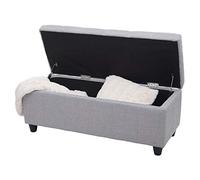 Mendler Panca contenitore elegante Kriens tessuto 114x45x45cm grigio chiaro