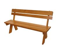 Mendler Panca panchina 3 posti da esterno HWC-L66 legno massello 148cm miele