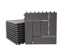 Mendler Piastrelle Premio pavimentazione da Esterno Rhone T831 WPC 30x30cm 11 Pezzi 1mq Grigio Incrociato