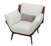 Mendler Poltrona lounge cocktail elegante imbottita HWC-L82 ecopelle tessuto sfoderabile - marrone
